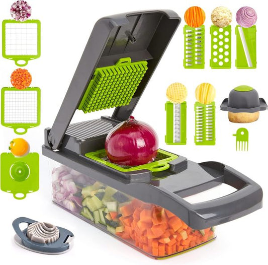 🥕 12-in-1 Multifunctional Vegetable Slicer & Chopper 🥒